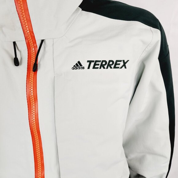Adidas Terrex Post-Consumer Snow Jacket 'White Green' HC7727 - Men's Small - Picture 6 of 16